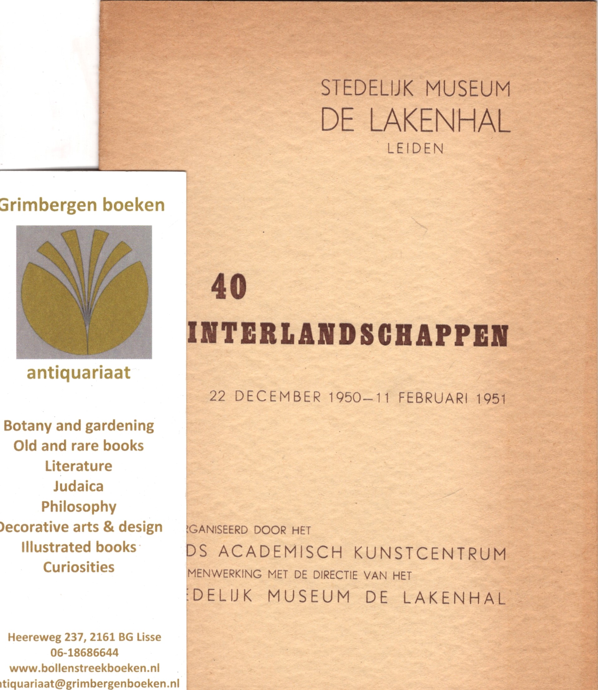  - 40 winterlandschappen, catalogus Stedelijk museum De Lakenhal Leiden 1950-1951