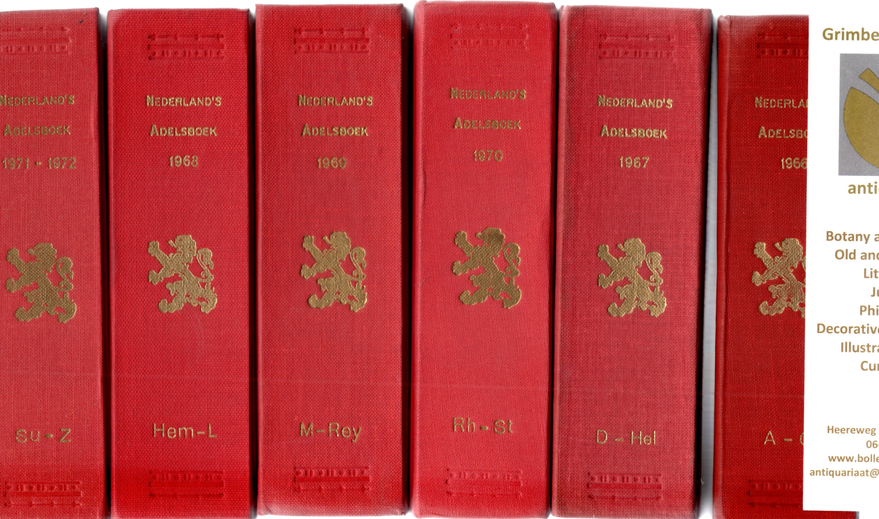  - Nederland's adelsboek 1966-1972. A-Z, in 6 banden